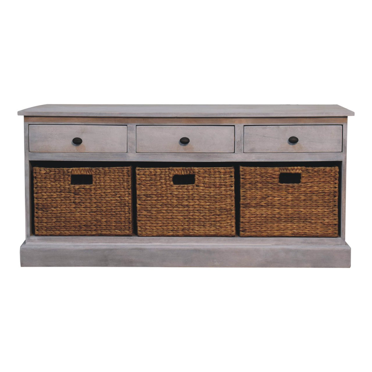 Bodie Wash 3 Drawer Wicker Basket Unit