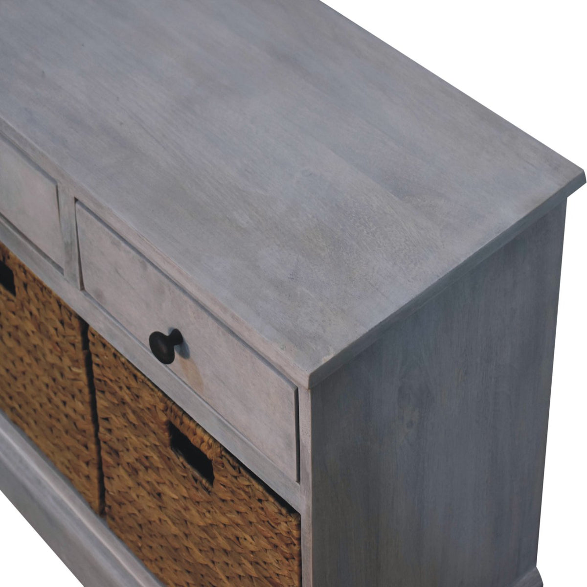 Bodie Wash 3 Drawer Wicker Basket Unit