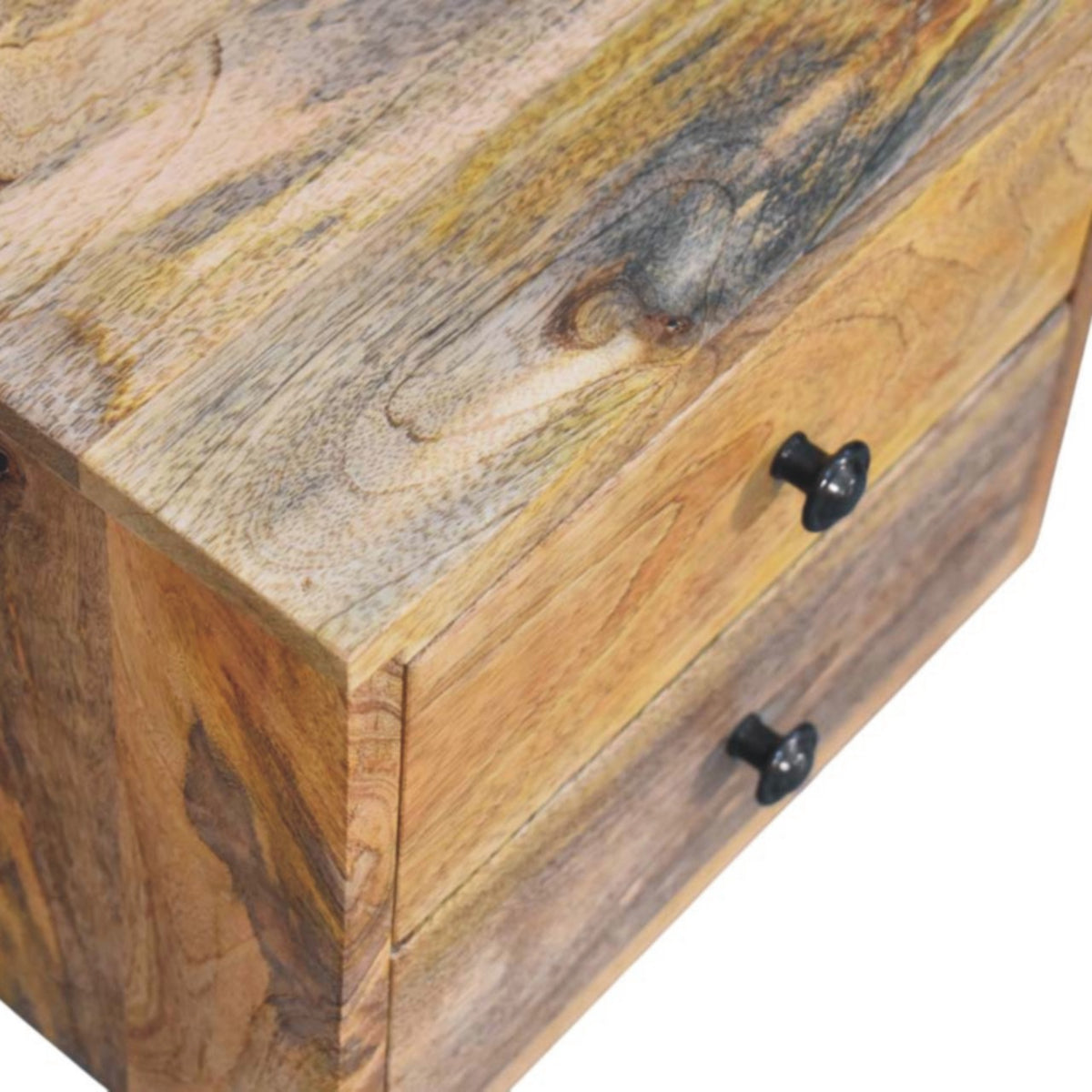 Small Oak Toned 2-Drawer Floating Bedside