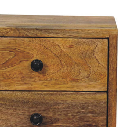 Small Oak Toned 2-Drawer Floating Bedside