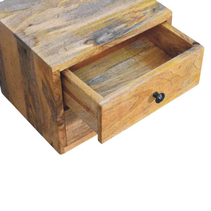 Small Oak Toned 2-Drawer Floating Bedside