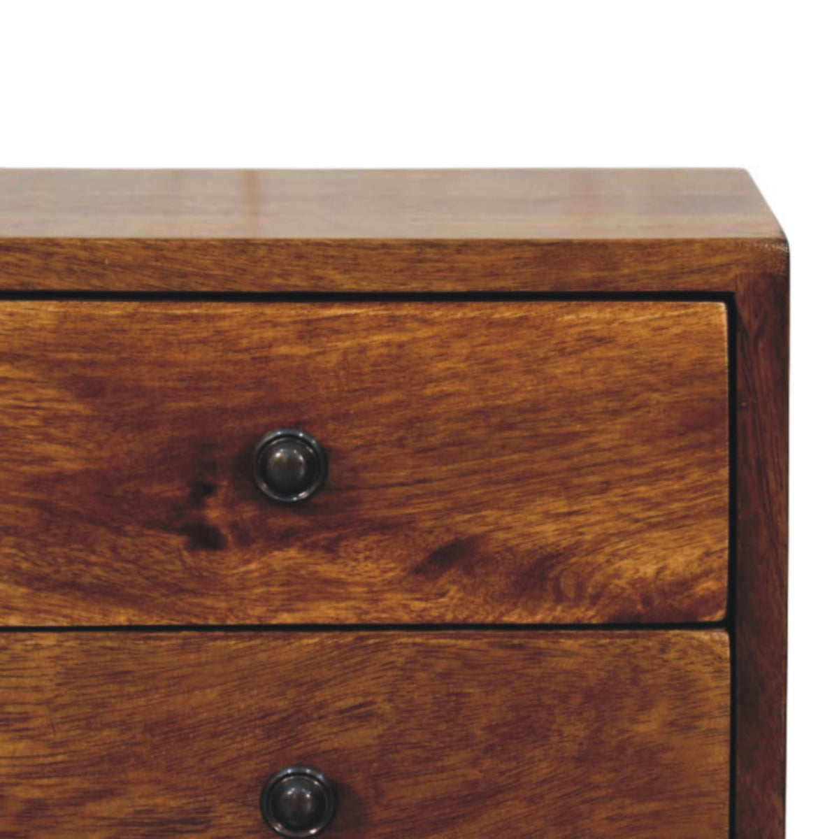 Small Chestnut 2-Drawer Floating Nightstand