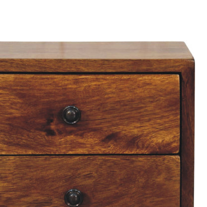 Small Chestnut 2-Drawer Floating Nightstand