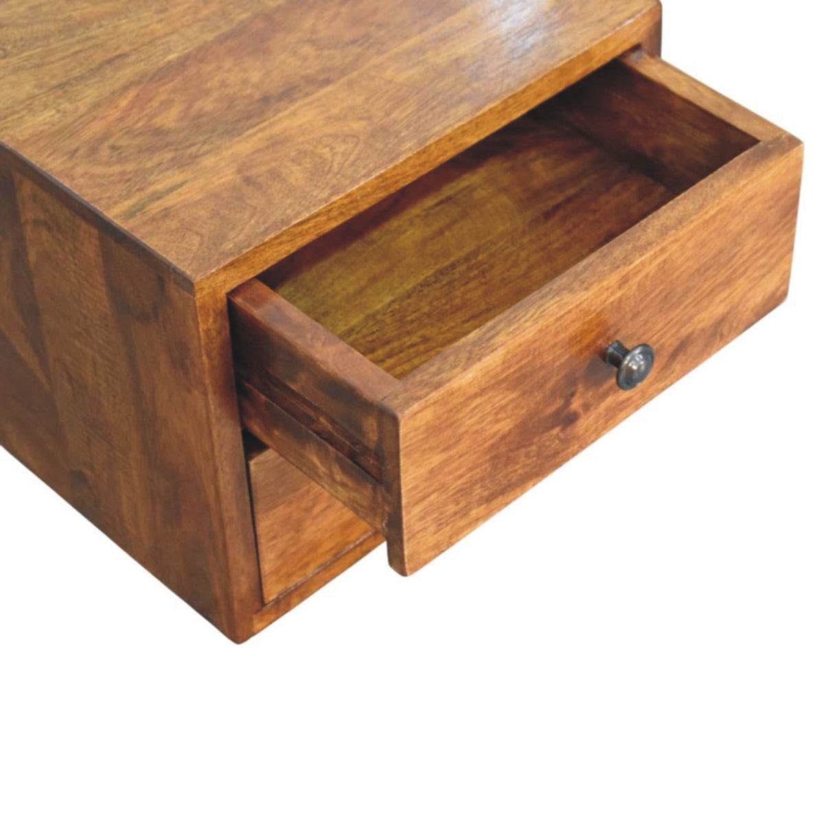 Small Chestnut 2-Drawer Floating Nightstand