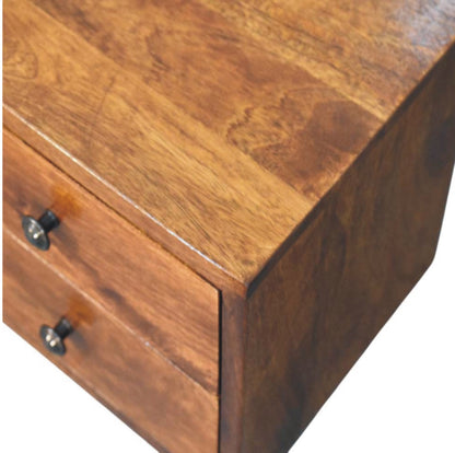 Small Chestnut 2-Drawer Floating Nightstand