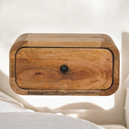 Astoria Mini Oak 1 Drawer Wall Nightstand