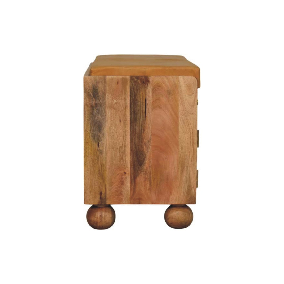 Sutton Buffalo Leather Shoe Bench 2 Drawers