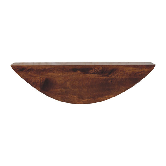 Chestnut Ridge Crescent Curved Wall Shelf