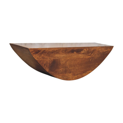 Chestnut Ridge Crescent Curved Wall Shelf
