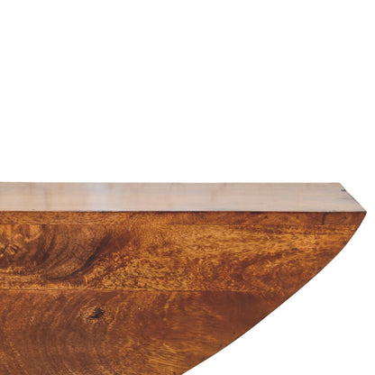 Chestnut Ridge Crescent Curved Wall Shelf