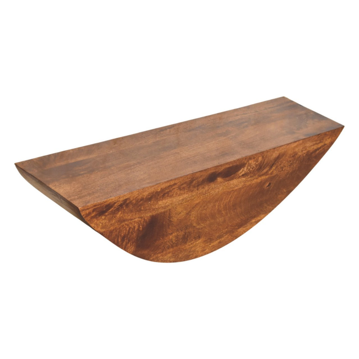Chestnut Ridge Crescent Curved Wall Shelf