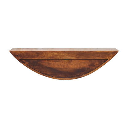 Chestnut Ridge Crescent Curved Wall Shelf