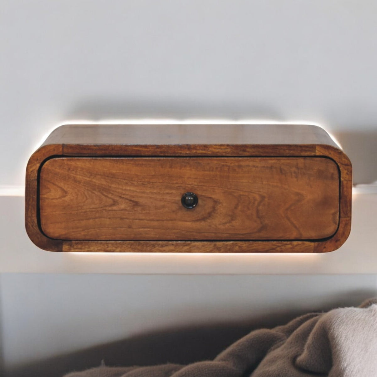 Astoria Chestnut 1 Drawer Wall Nightstand