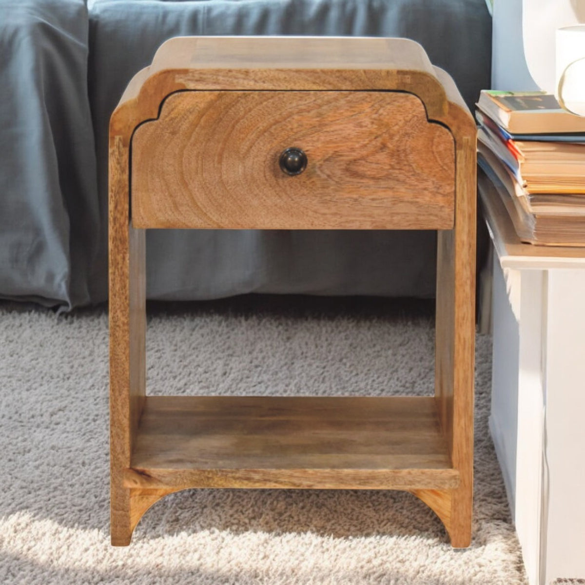 Ashland Amber Oak Mini 1-Drawer Bedside