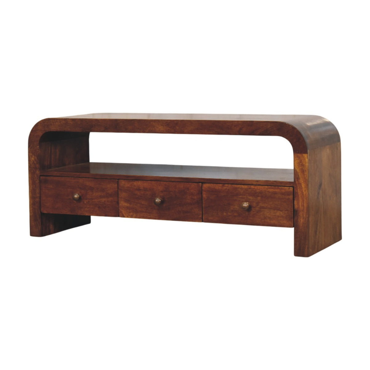 Berkshire Curved Chestnut Media Console