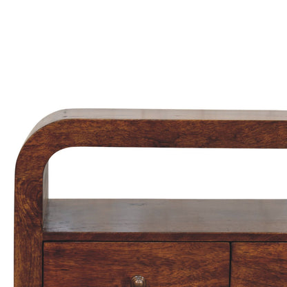 Berkshire Curved Chestnut Media Console