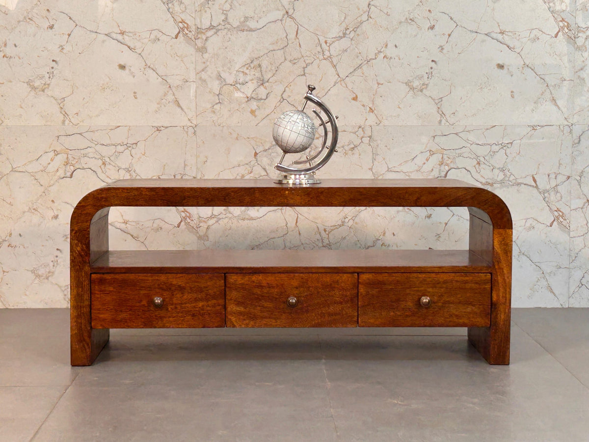 Berkshire Curved Chestnut Media Console