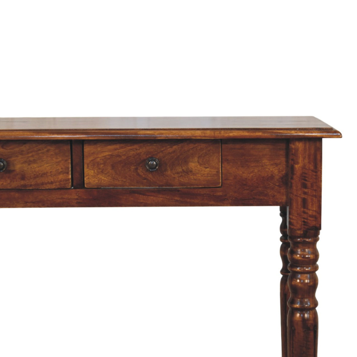 Charleston Chestnut 3 Drawer Turned Console