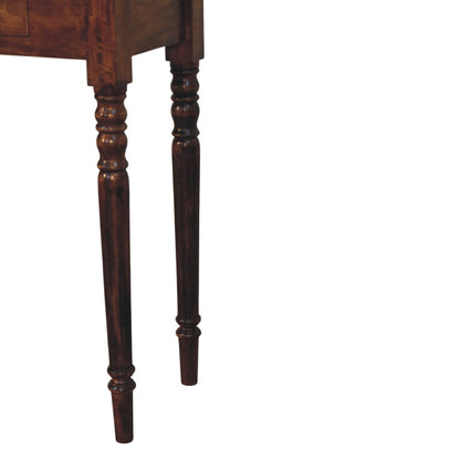 Charleston Chestnut 3 Drawer Turned Console