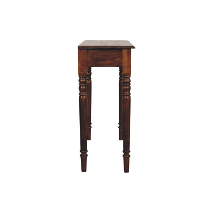 Charleston Chestnut 3 Drawer Turned Console