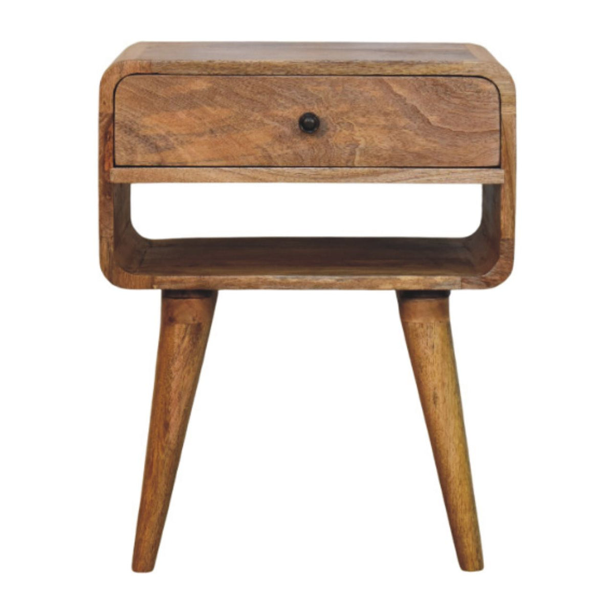 Astoria Oak Nightstand with Drawer and Shelf