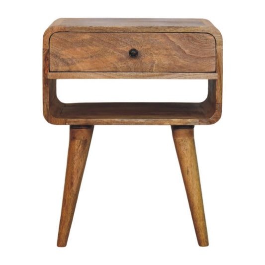 Astoria Oak Nightstand with Drawer and Shelf