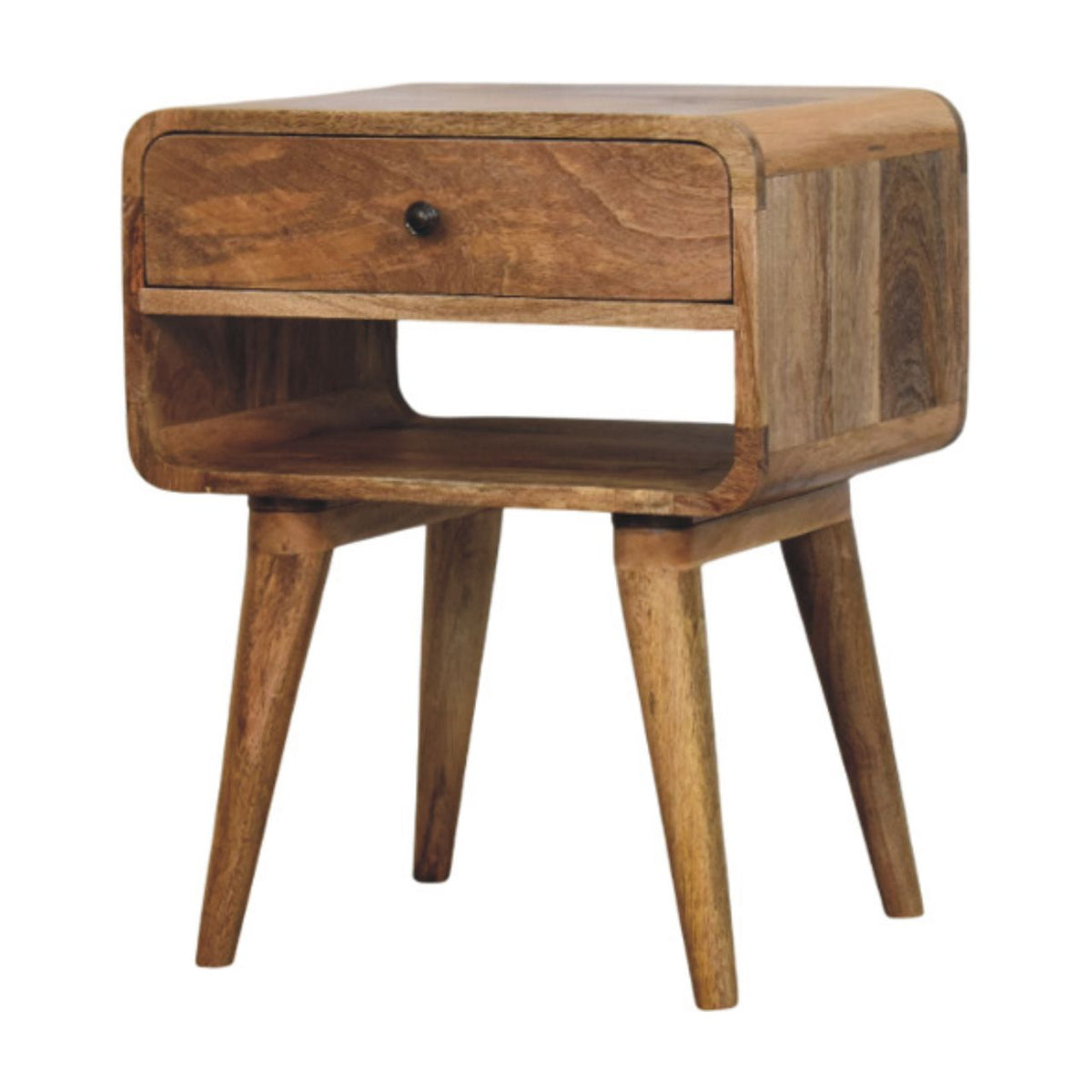 Astoria Oak Nightstand with Drawer and Shelf