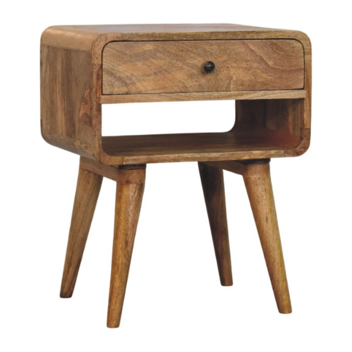 Astoria Oak Nightstand with Drawer and Shelf