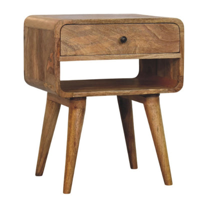 Astoria Oak Nightstand with Drawer and Shelf