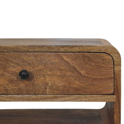 Astoria Oak Nightstand with Drawer and Shelf