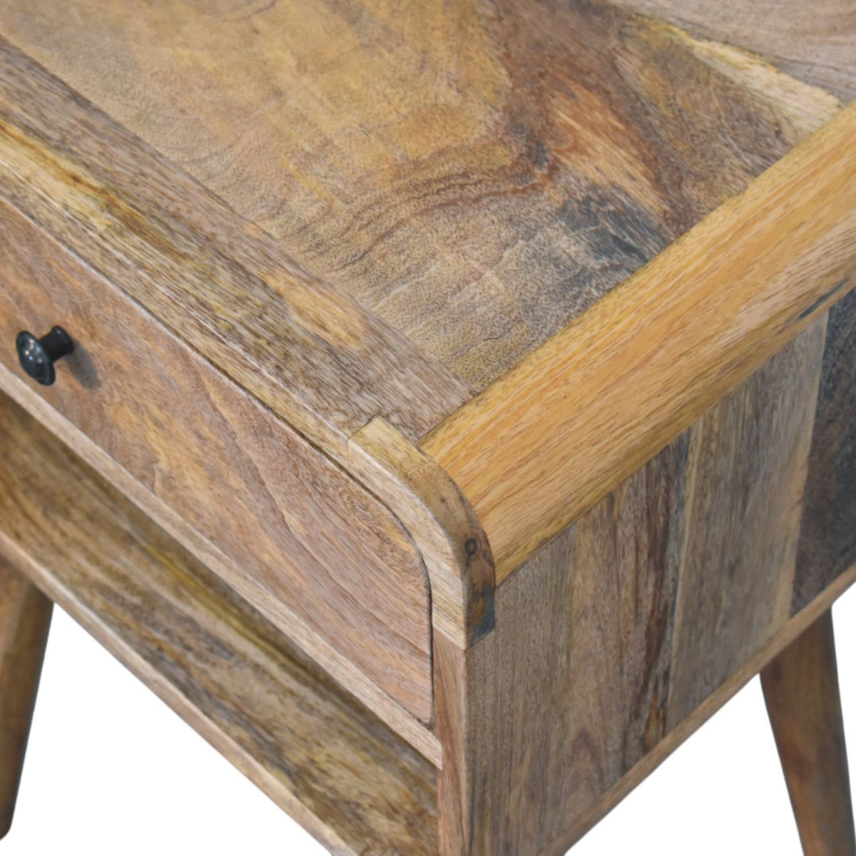 Astoria Oak Nightstand with Drawer and Shelf