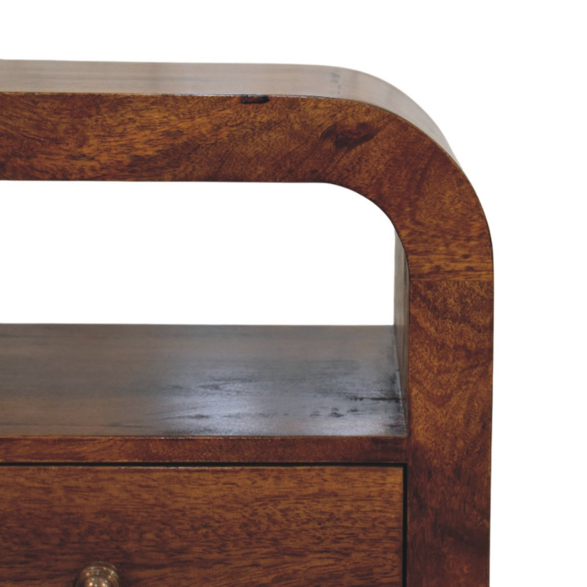 Berkshire Curved Chestnut Shelf Nightstand