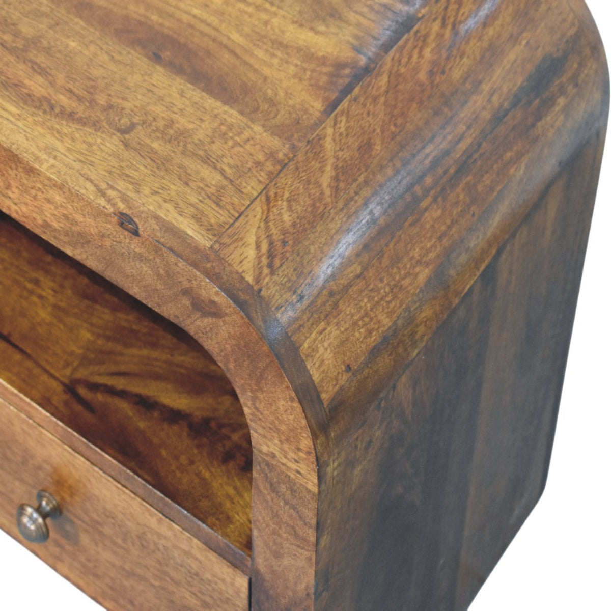 Berkshire Curved Chestnut Shelf Nightstand