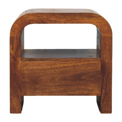 Berkshire Curved Chestnut Shelf Nightstand