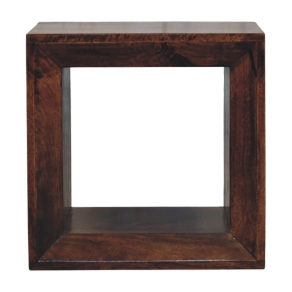 Marin California Walnut Open Wood Side Table