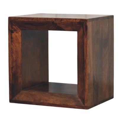 Marin California Walnut Open Wood Side Table