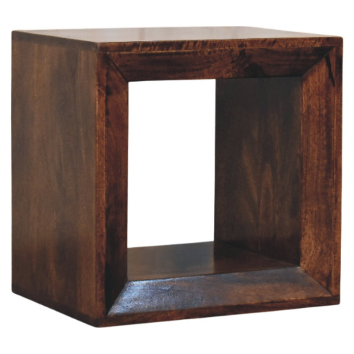 Marin California Walnut Open Wood Side Table