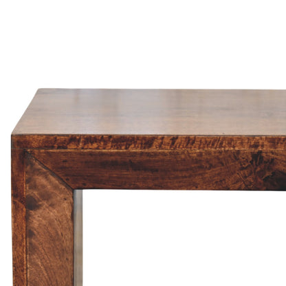 Marin California Walnut Open Wood Side Table
