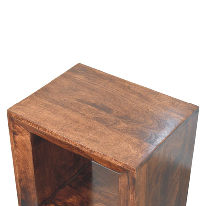 Marin California Walnut Open Wood Side Table