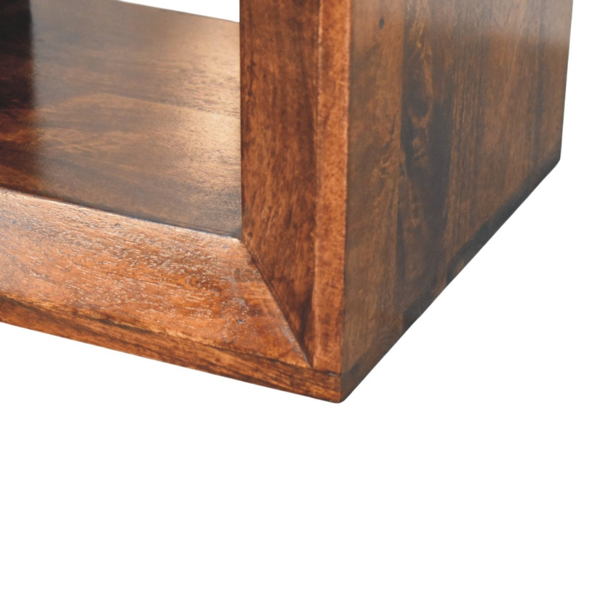 Marin California Walnut Open Wood Side Table