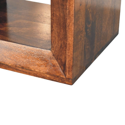 Marin California Walnut Open Wood Side Table