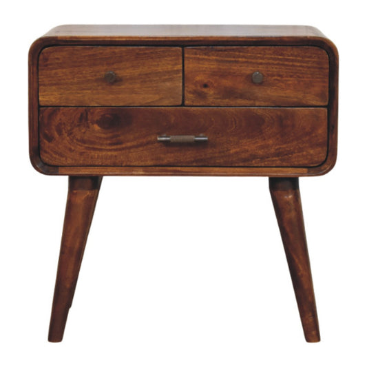 Astoria Chestnut 3 Drawer Nightstand