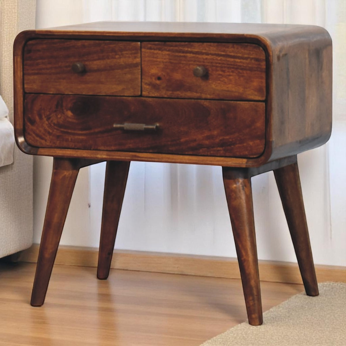 Astoria Chestnut 3 Drawer Nightstand