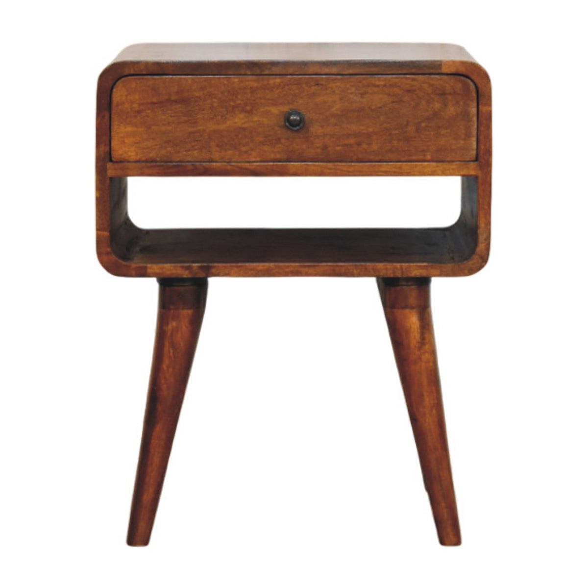 Astoria Chestnut Nightstand Drawer and Shelf