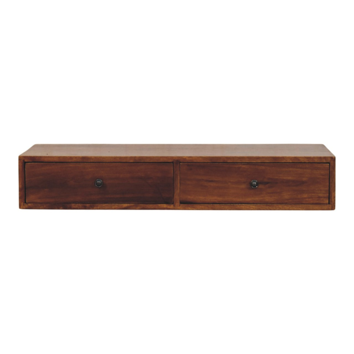 Arcadia Chestnut Curved Wall Console Table