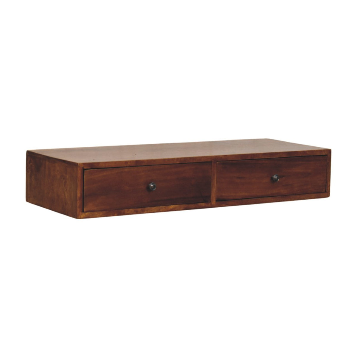 Arcadia Chestnut Curved Wall Console Table