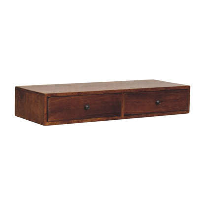 Arcadia Chestnut Curved Wall Console Table