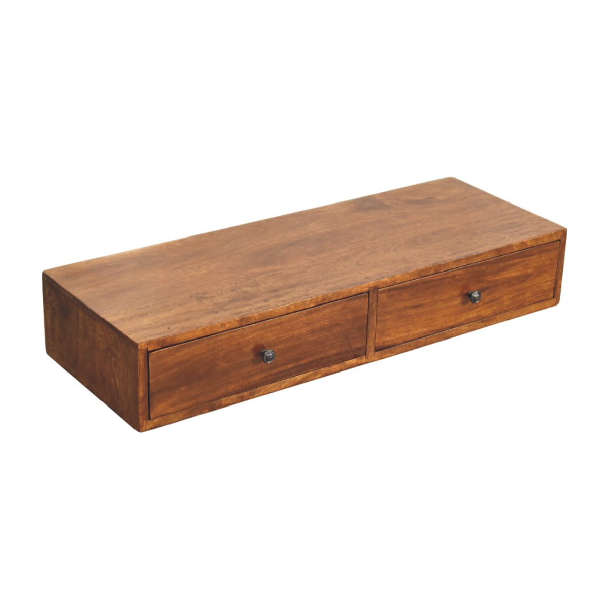 Arcadia Chestnut Curved Wall Console Table