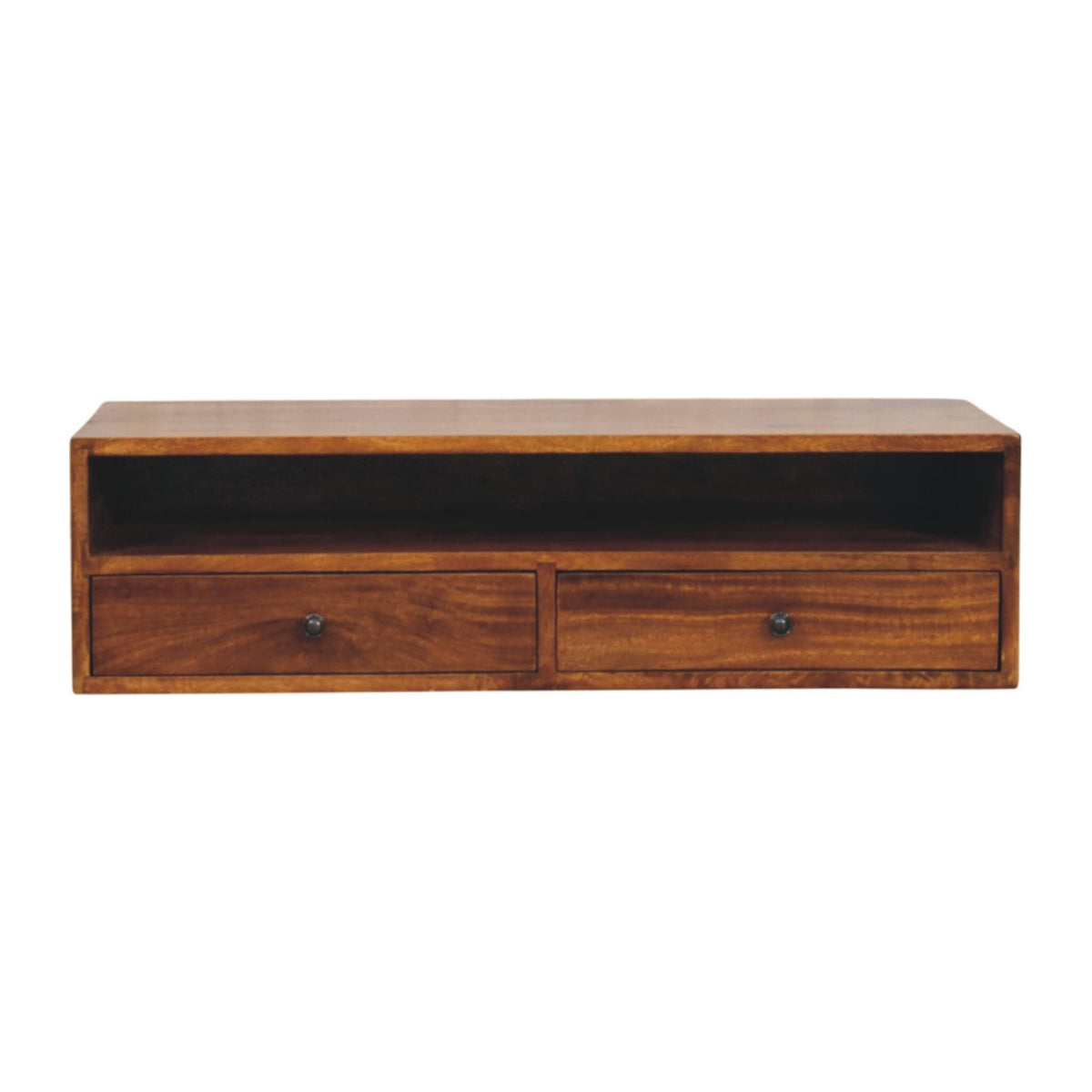 Arcadia Chestnut Curved Floating Media Unit