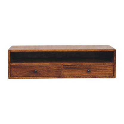 Arcadia Chestnut Curved Floating Media Unit